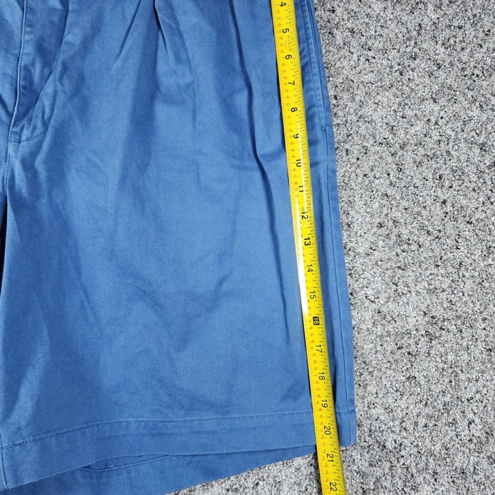 Polo Ralph Lauren Tyler Shorts Mens 38 Blue Pleated Chino Cotton Excellent